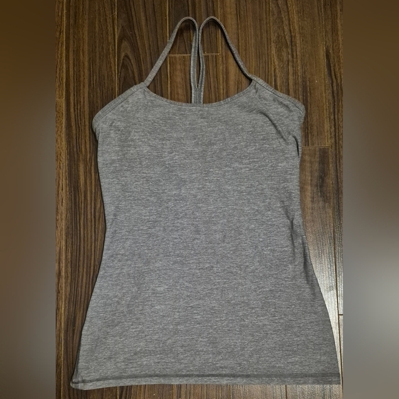 Lululemon Power Y Tank Heathered Slate - Picture 5 of 7